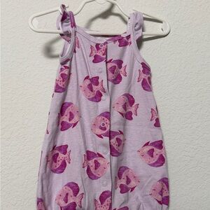 Carter's Pink and White Baby Romper